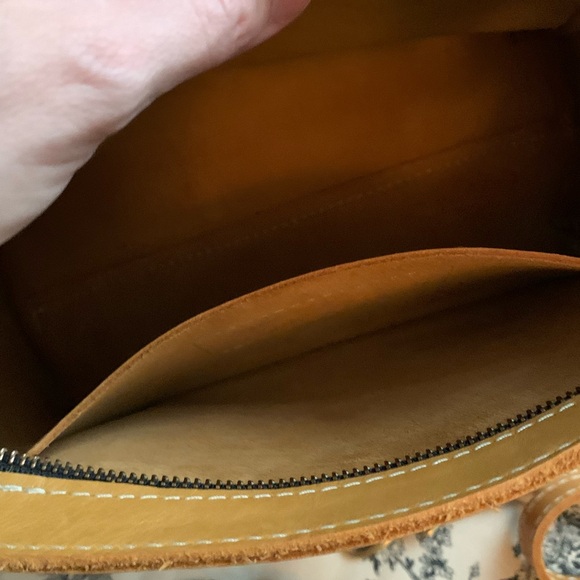 Portland Leather Goods Triangle Shoulder Bag | Sunflower - Picture 7 of 12